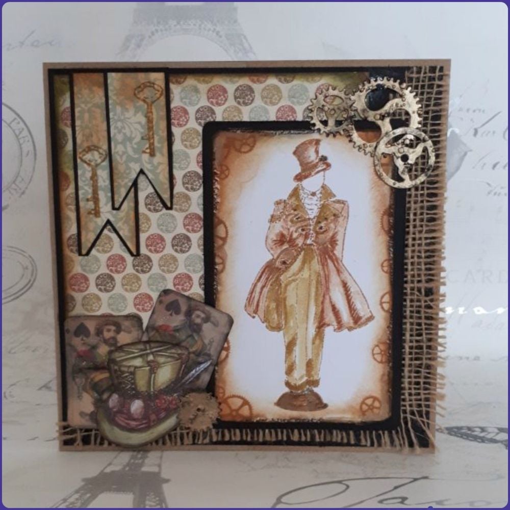 Steampunk Inspired Gentleman Birthday Father's Day Greetings Card