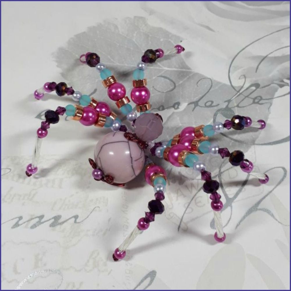 Glass Beads Beaded Spider Ornamental Home Decor Arachnid