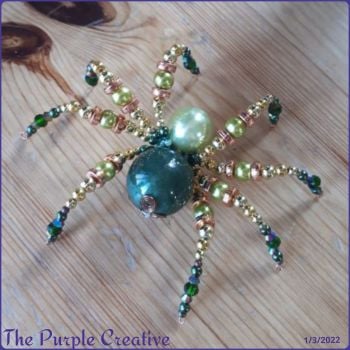 Glass Beads Chunky Beaded Spider Ornamental Home Decor Arachnid