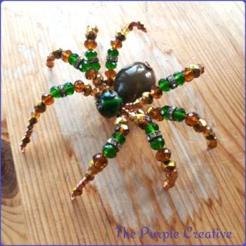 Handmade Beaded Spider Alternative Home Decor Arachnid