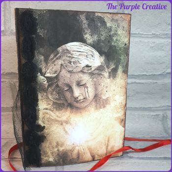 Handmade Stitched Junk Journal Book Gothic Fantasy Angel