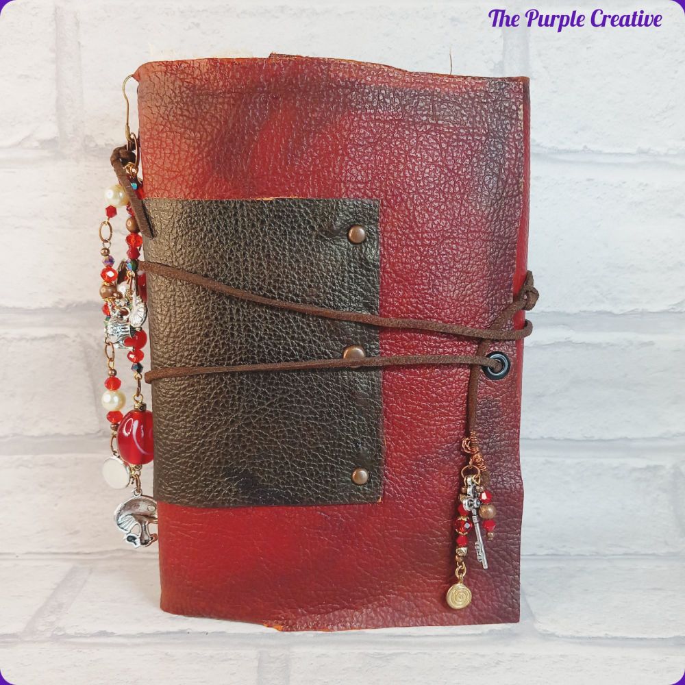Leather Bound Alice Junk Journal Memory Book Handmade