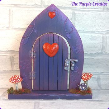 Fairy Door Faerie Toadstool Fly Agaric Heart Home Decor