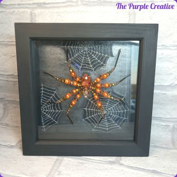 Framed Spider Wall Art 3D Home Decor Handmade