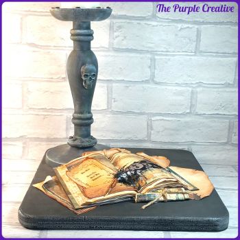 Church Candle Candlestick Holder Handmade Journal Quill Home Decor Gothic