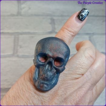 Resin Skull Adjustable Ring Jewellery Gift