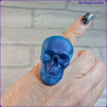 Resin Skull Adjustable Ring Jewellery Gift Halloween