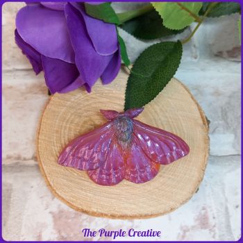 Resin Hawkshead Moth Brooch Jewellery Gift Handmade