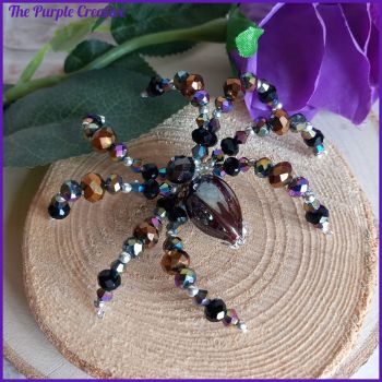 Handmade Beaded Spider Brooch Jewellery Gift