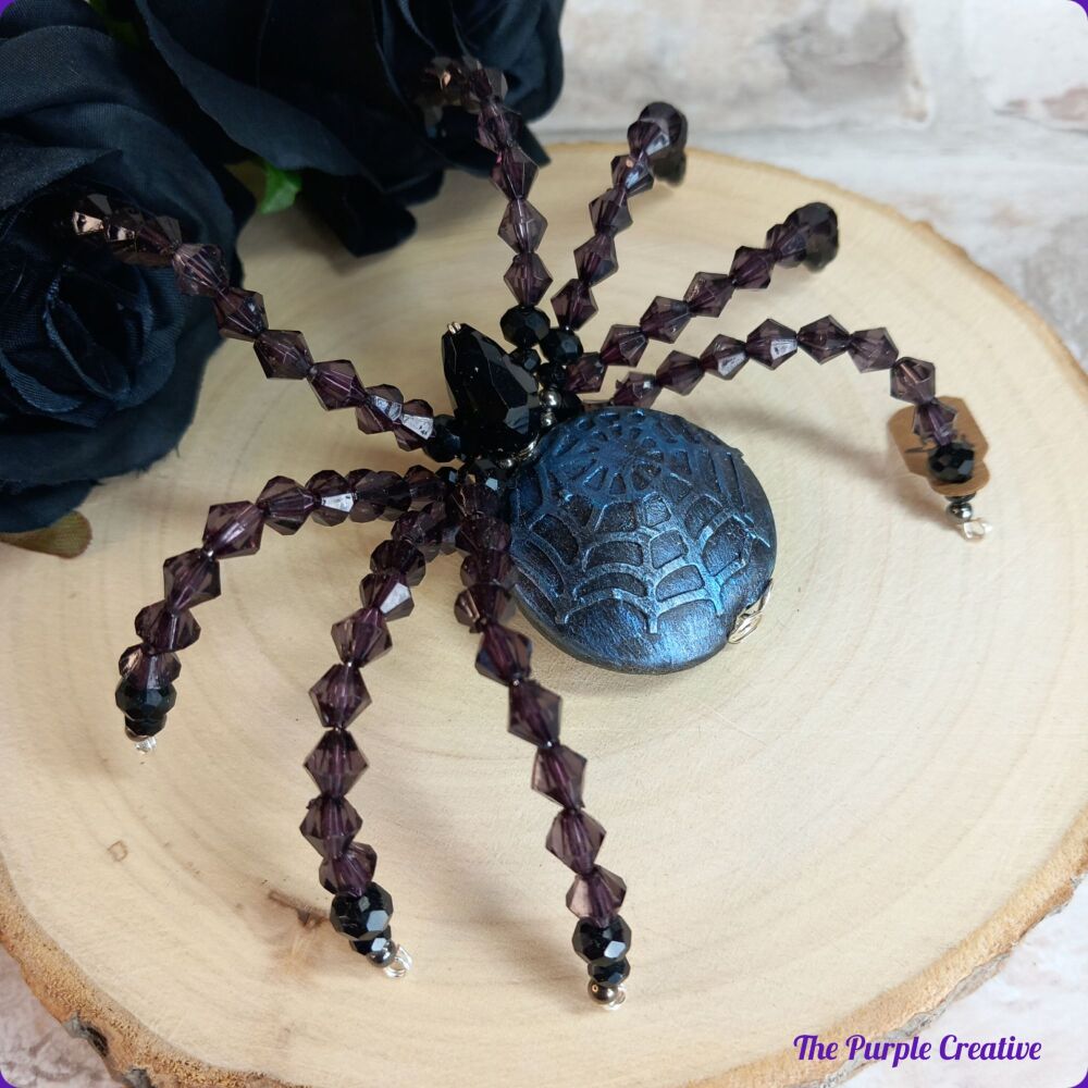 Beaded Spider Halloween Goth Dark Arachnid Gift