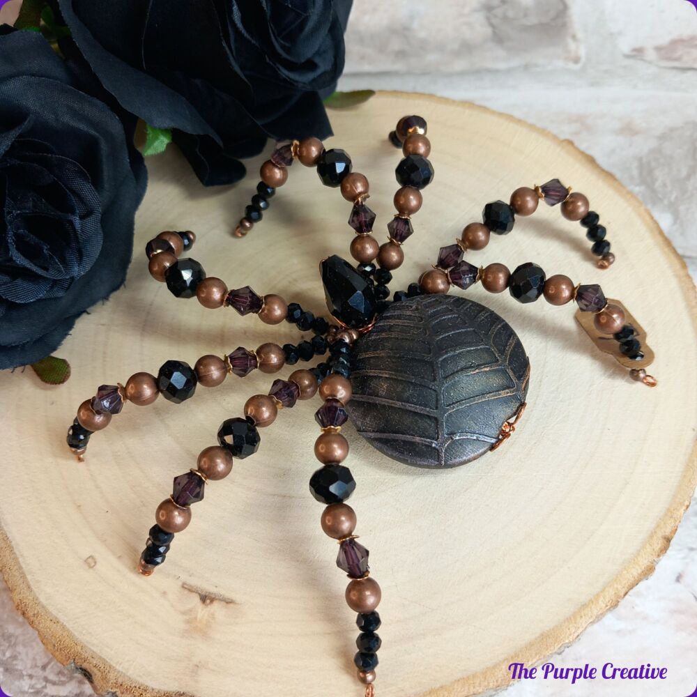 Beaded Spider Dark Goth Halloween Gift Arachnid
