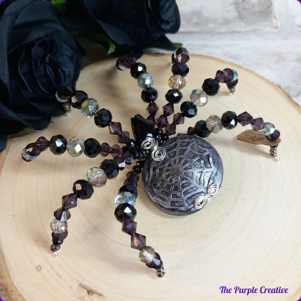 Beaded Sppider Halloween Gift Dark Goth Arachnid
