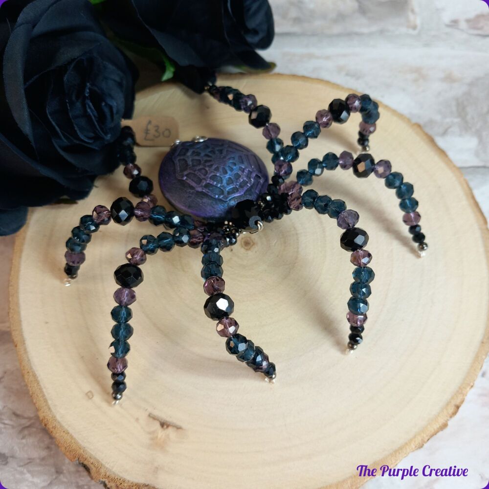 Beaded Spider Halloween Goth Dark Arachnid Gift