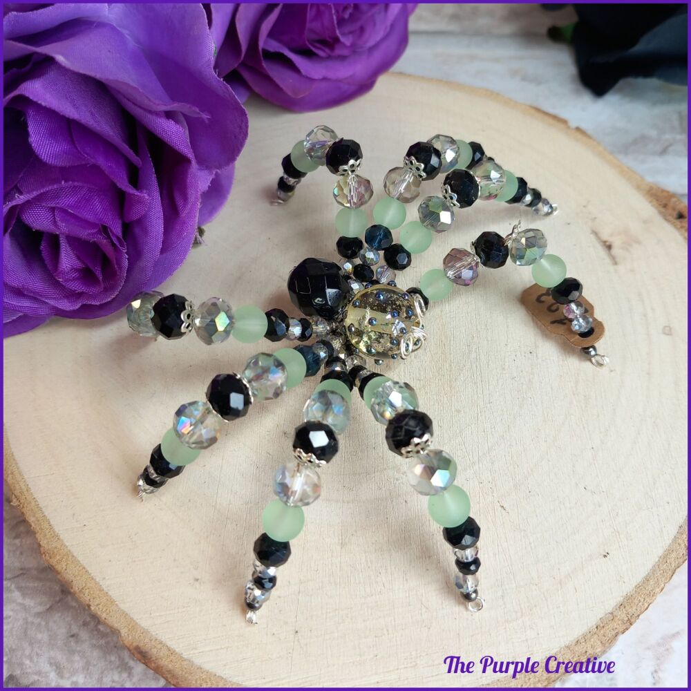 Beaded Spider Handmade Gift Halloween Arachnid