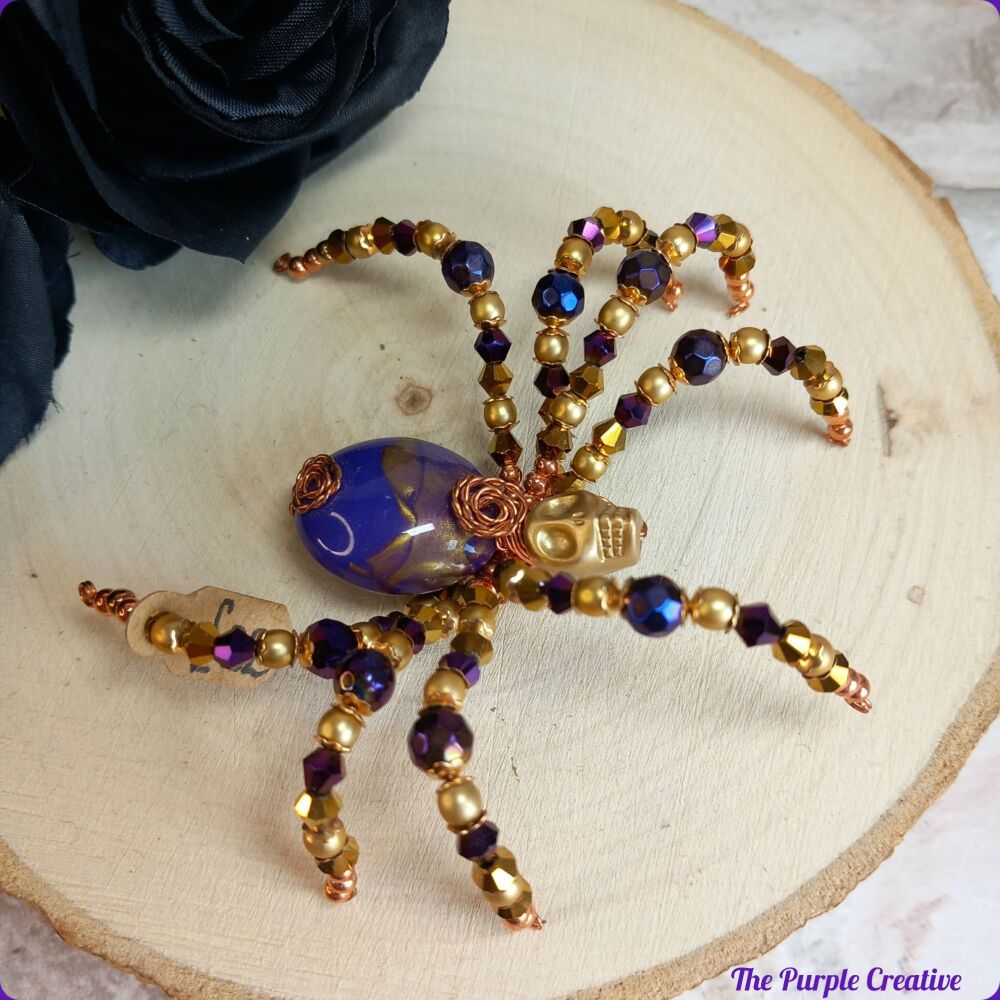 Beaded Spider Handmade Arachnid Halloween Gift