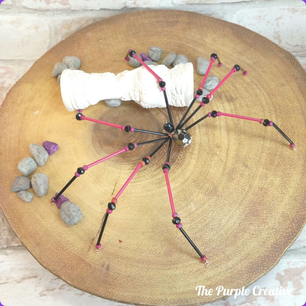 Beaded Spider Handmade Wall Mounted Home Decor Halloween Gift