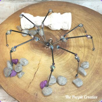 Beaded Spider Handmade Halloween Home Decor Wall Mounted Gift