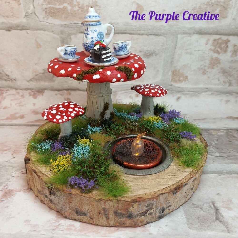 Miniature Teaset & Cake Home Decor Toadstool Mushroom