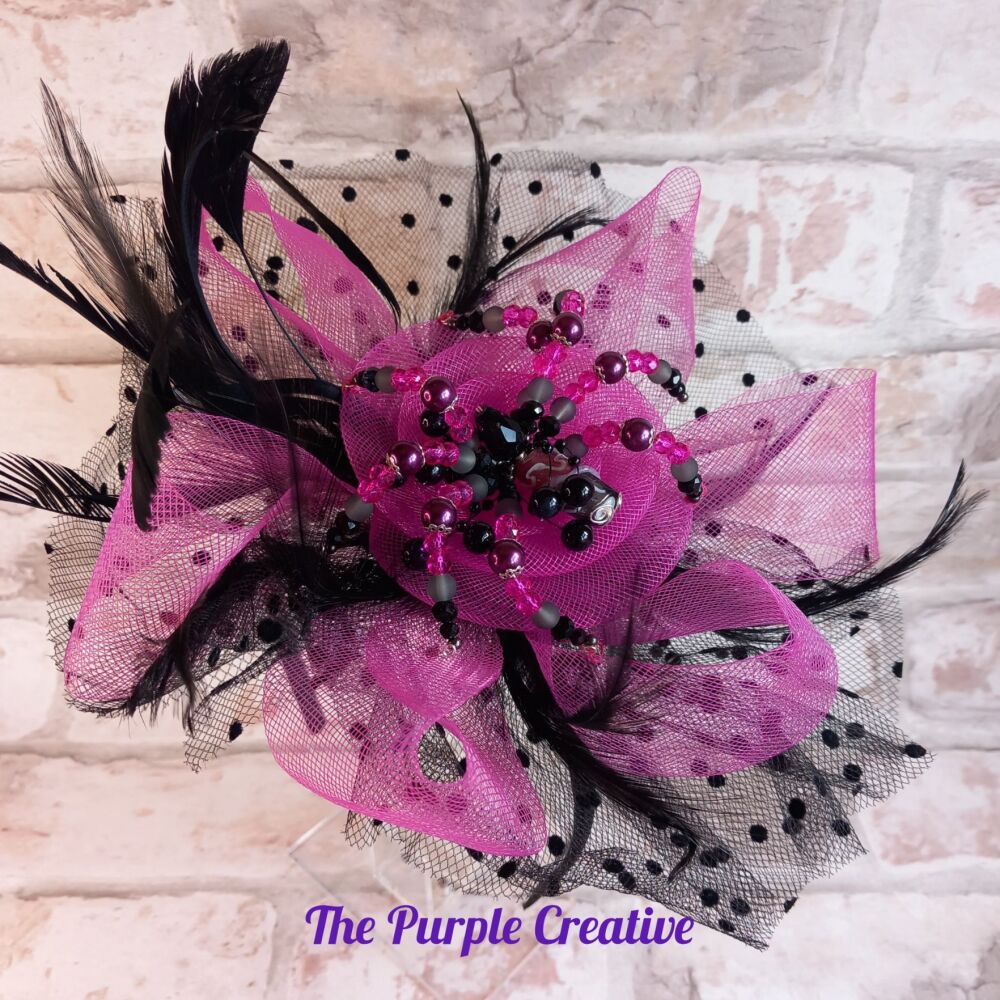 Fascinator Headdress Beaded Spider Arachnid Headband Goth Halloween