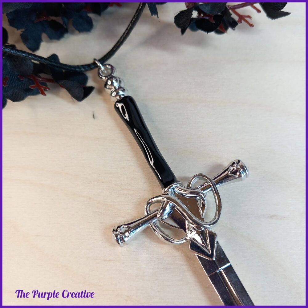 Sword Excalibur Pendant Necklace Goth Costume Jewellery Gift