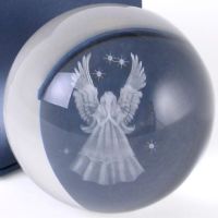 Guardian Angel Sphere Crystal Ball with free healing hands to stand it on