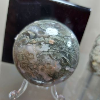 Green Moss Agate Sphere - Self Acceptance