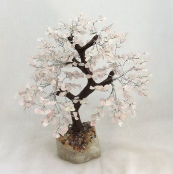Rose Quartz Gemstone Tree with 500 stones