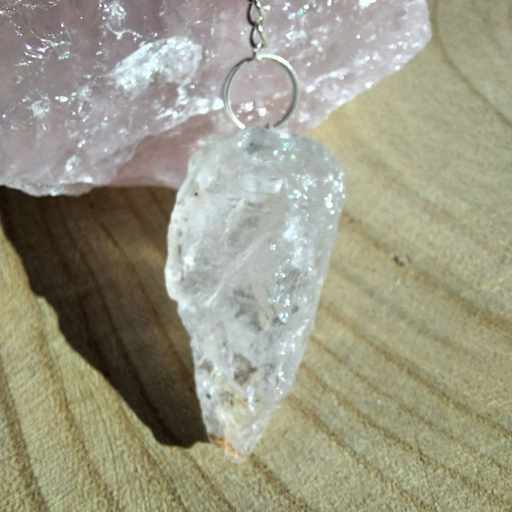 Clear quartz Rough pendulum