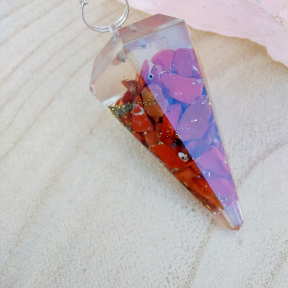 Red Jasper Orgone Pendulum