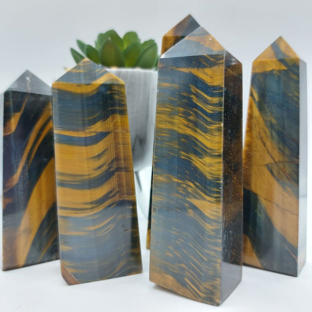 Blue Tigers Eye Tower - Courage
