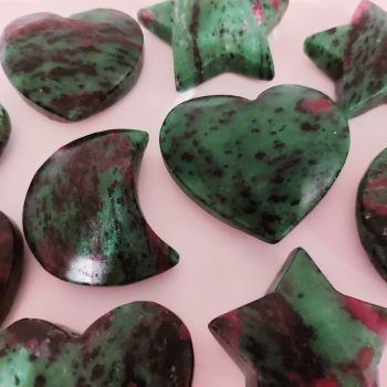 Ruby Zoisite Heart/Moon/Star - Courage