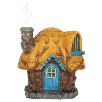 Yellow Fairy House Cone Incense Burner