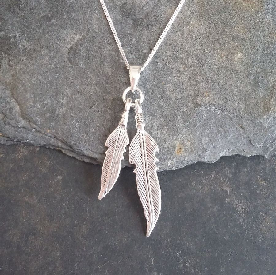 Twin Feather Pendant