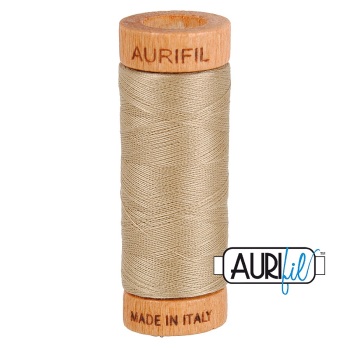 Aurifil Thread 2325 80 WT Linen - 274m Small Wooden Spool 