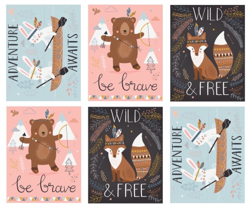Wild and Free by Abi Hall for Moda - Panel