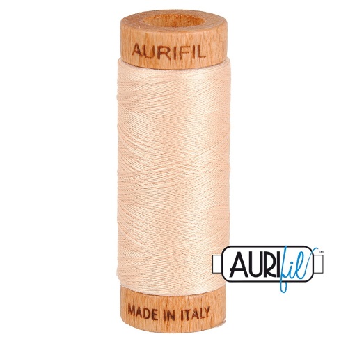 Aurifil Thread 2315 80 WT Peach - 274m Small Wooden Spool 