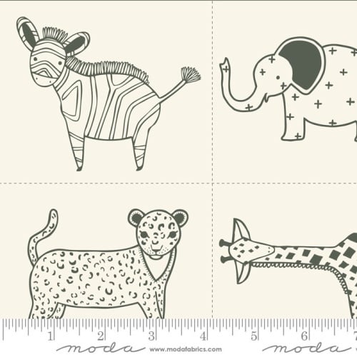 Savannah by Gingiber for Moda -Large Critter Panel Multi 48220 11