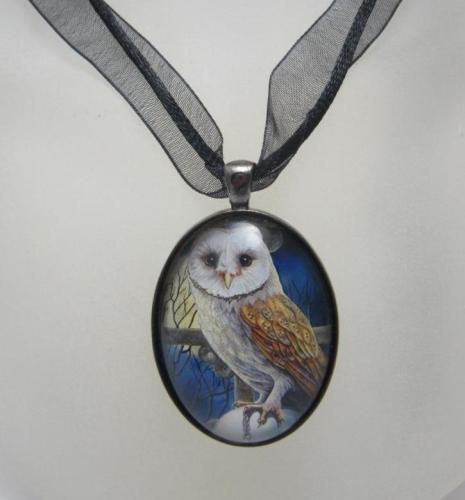 Spell Keeper glass cabochon necklace by Lisa Parker