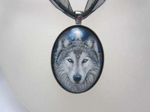 Wild One glass cabochon necklace by Lisa Parker
