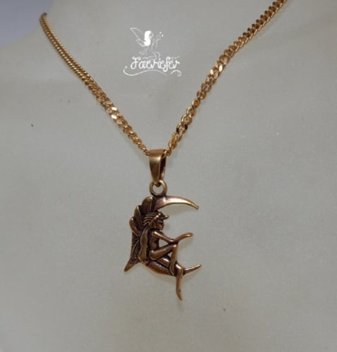 Bronze Moon Fairy Necklace