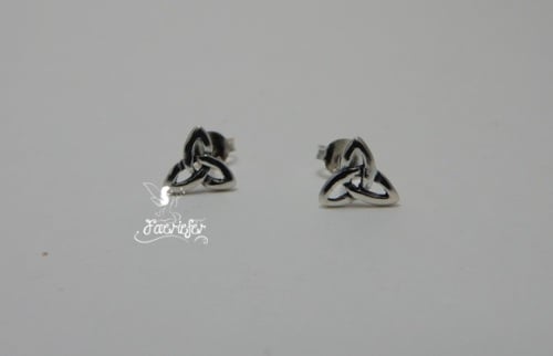 Sterling silver Triquetra cut Earrings