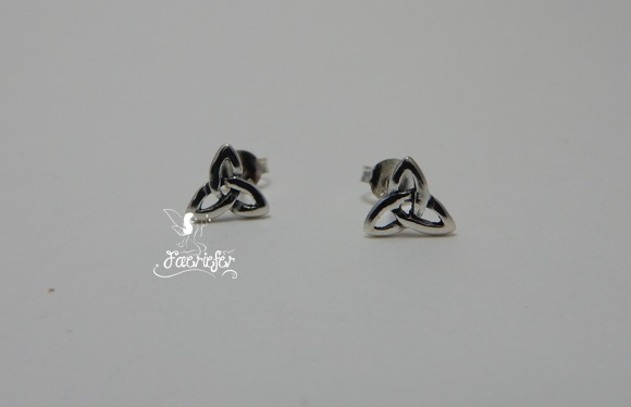 Sterling silver Triquetra cut Earrings