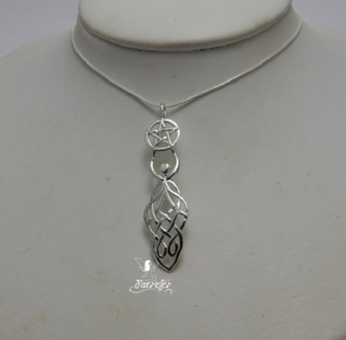 Celtic Goddess Pentagram necklace