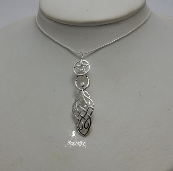 Celtic Goddess Pentagram necklace