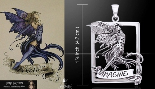 Imagine Fairy Pendant by Amy Brown fantasy fairy artist
