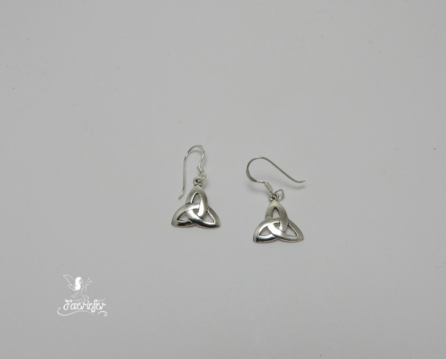Celtic triangle triquetra earrings sterling silver