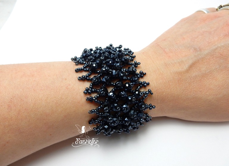 Wiccan Queen Beaded Cuff Bracelet