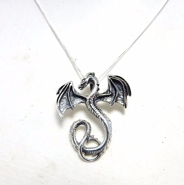 Dragon necklace in Sterling Silver