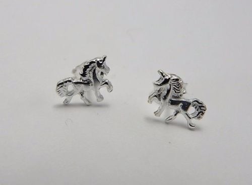 Tiny Unicorn stud Earrings sterling silver