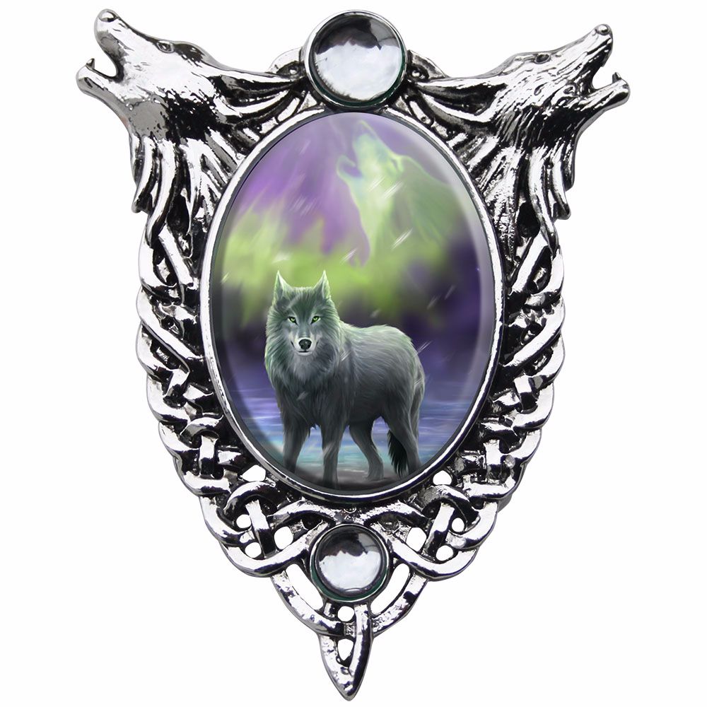 Anne Stokes Necklace Aura Wolf